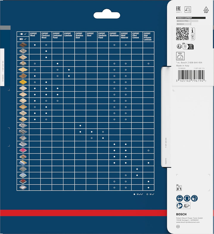 Bosch Professional 1x Kreissägeblatt Expert for Wood (Holz, Sägeblatt Ø 200 x 30 x 2,8 mm, 48 Zähne,
