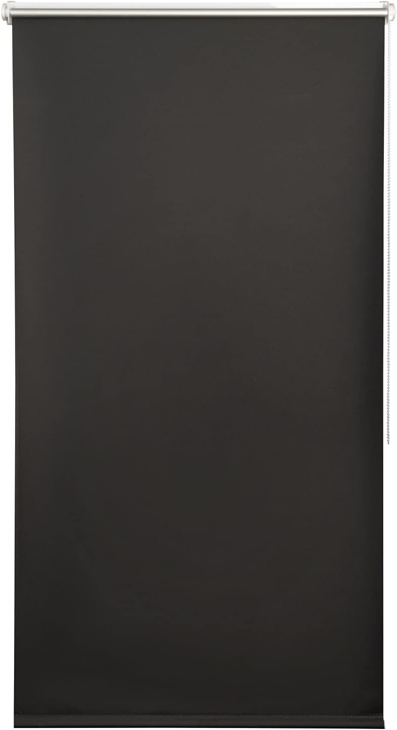 K-home Klemmfix Rollo Verdunklung, Polyester, Schwarz, 70 x 200 cm (B x L) Schwarz 70 x 200 cm (B x