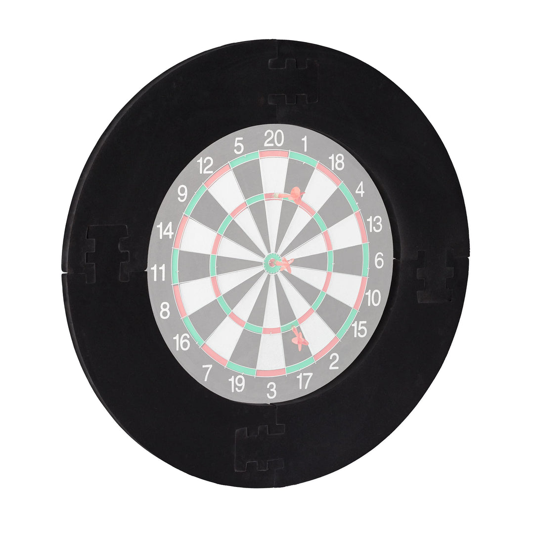 Relaxdays Dart Catchring R7, 4-teilig, Schutzring für 45 cm Dartscheibe, stabiler Wandschutz, EVA, G