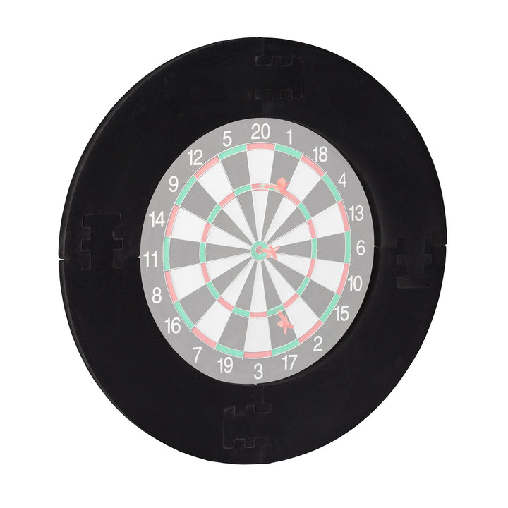 Relaxdays Dart Catchring R7, 4-teilig, Schutzring für 45 cm Dartscheibe, stabiler Wandschutz, EVA, G