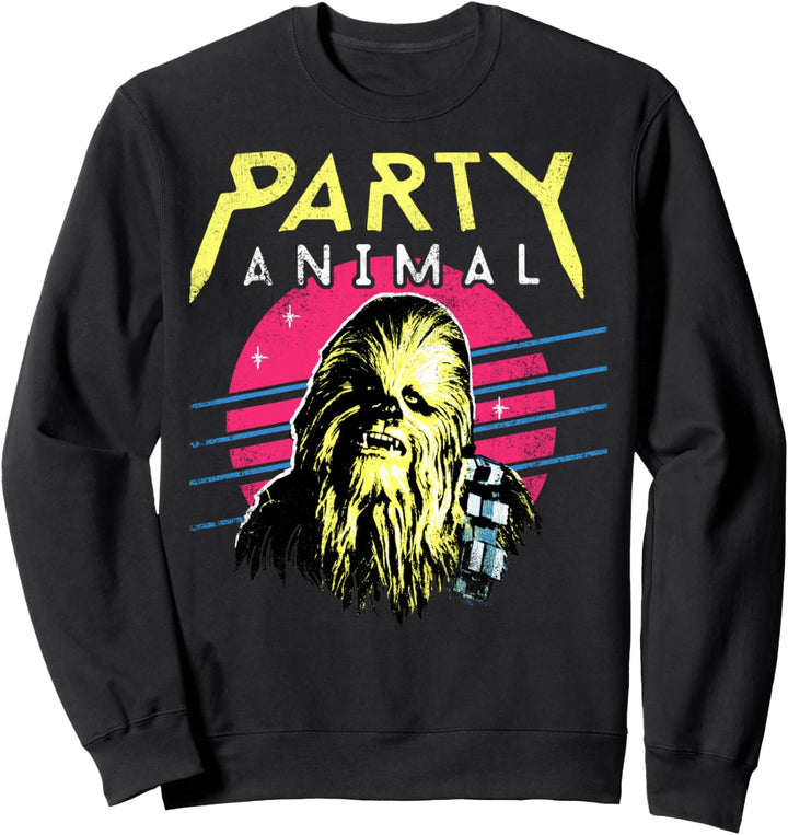 Star Wars Chewie Party Animal Text Portrait Sweatshirt