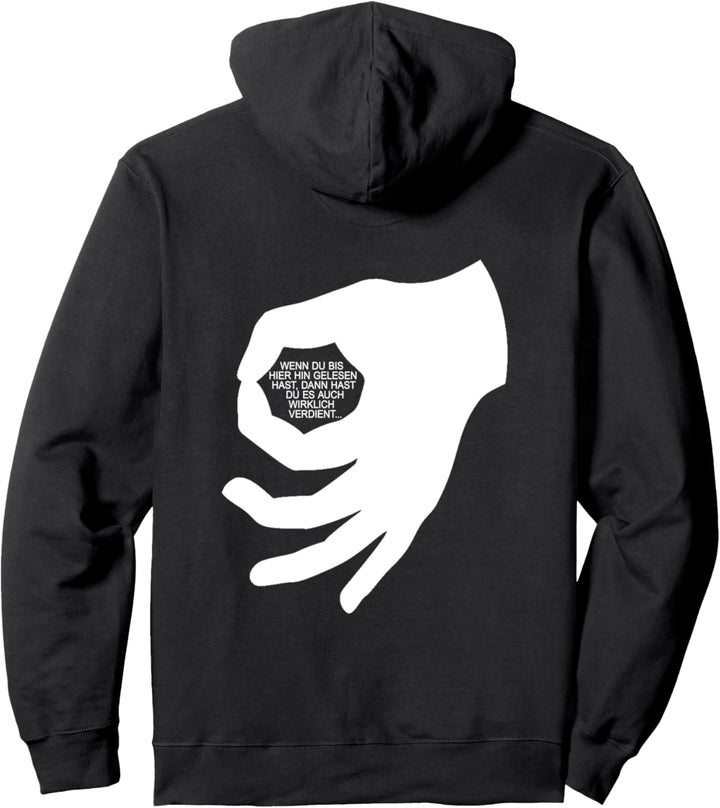 Youth Okay Handschild Reinguckt Meme (Rückendruck) Pullover Hoodie
