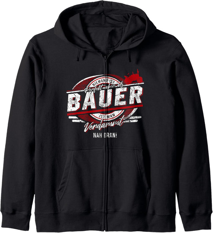 Niemand ist Perfekt aber als Bauer ist man Lustiger Landwirt Kapuzenjacke