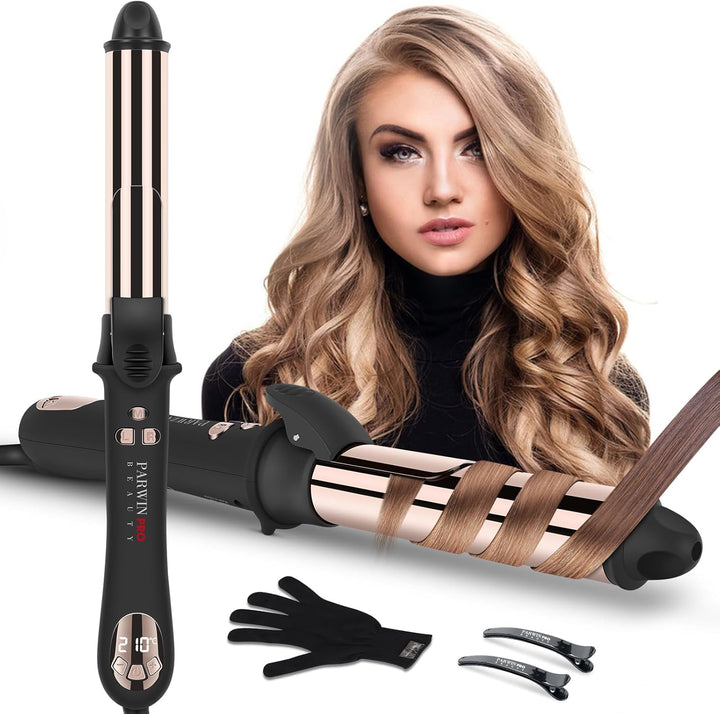 360° Rotierender Lockenstab Automatisch, PARWIN PRO BEAUTY Lockenstab Curling Iron 32mm, Nano-Titan-