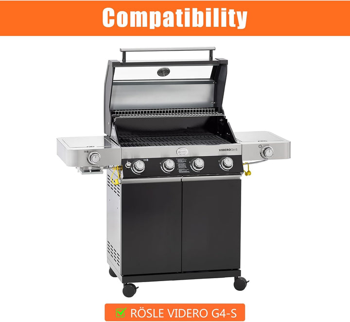 45x35cm Gusseisen Grillrost für Rösle Videro G4-S, Rösle Allflame Prime 4,Grillrost Ersatzteil für E