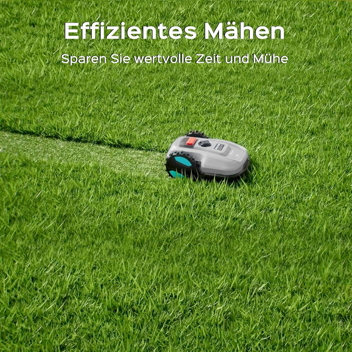 YARDCARE E400 Mähroboter mit App Steuerung, Max. bis zu 400m², 20-60mm Schnitthöhe,Rasenroboter, Reg
