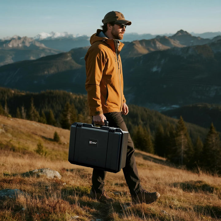 Lykus PVC2 Wasserdicht Koffer Tasche Case mit Gepolsterten Trennwänden für Kameras, Objektive, Klein