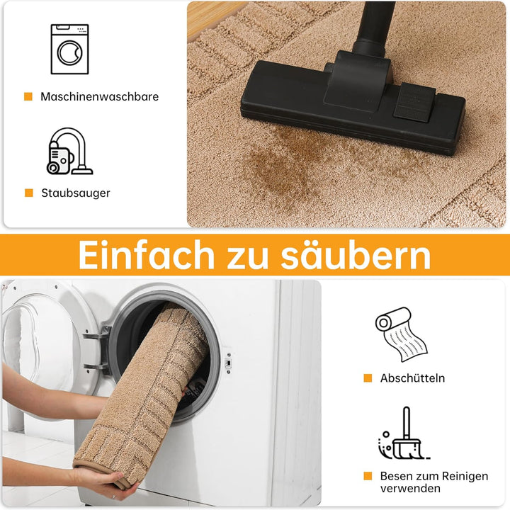 BEQHAUSE Grosse Türmatte Innen, super saugfähige Schmutzfangmatte, rutschfeste waschbare Fussmatte,