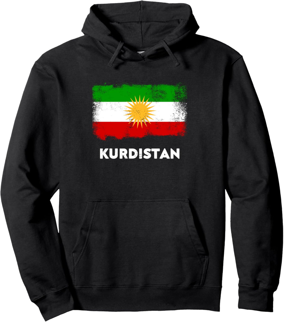 Kurdistan Flagge Kurdische Sonne 21 Strahlen Pullover Hoodie