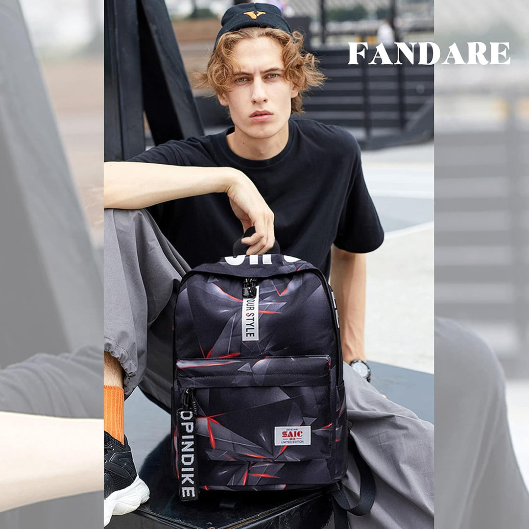 FANDARE Rucksäcke Schulrucksack Schulranzen Mädchen Jungs Schultasche Herren Damen Teenager Tagesruc