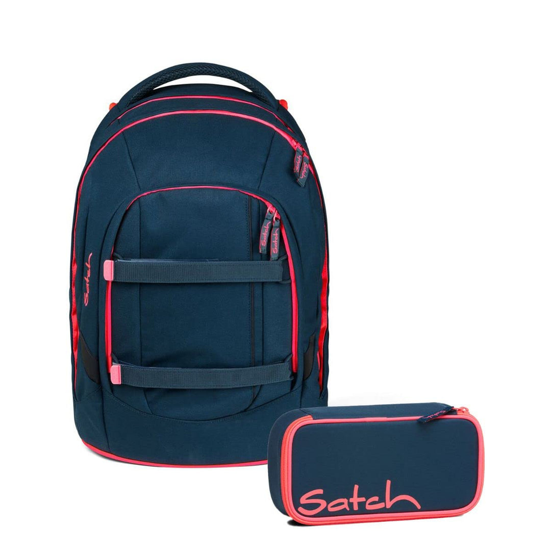 satch Pack Schulrucksack Set 2tlg. inkl. Schlamperbox Pink Phantom, Pink Phantom