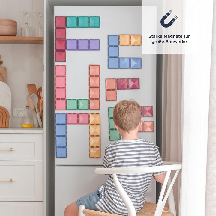 CONNETIX Magnetische Fliesen Pastell Rechteck Packen, 24 Stück