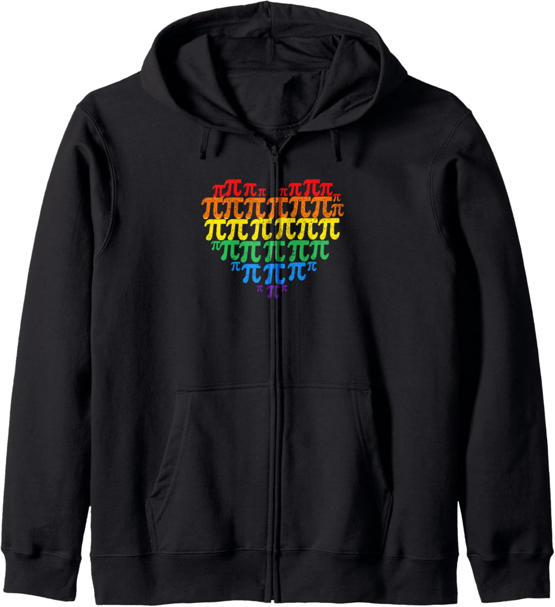 Pi Day Regenbogen Herz Mathematik LGBT Homosexuell Lesben Pride FunnyLove Kapuzenjacke
