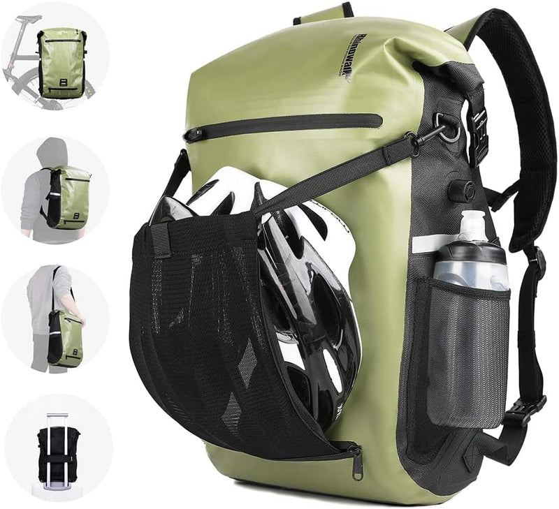 BAIGIO 3 in 1 Fahrradtasche für Gepäckträger Wasserdicht Multifunktion Gepäckträgertasche 22-25L Fah