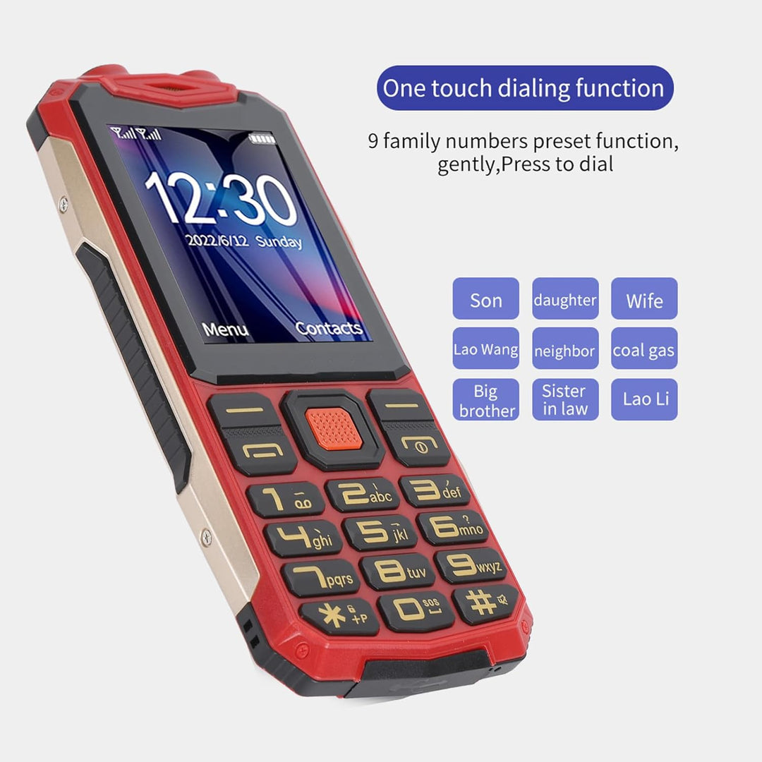 Senioren-Handy, 2,6 Zoll, 4800 MAh, SOS-Alarm, Vibration, BT-Kamera-Recorder, Musik-Player mit Klare