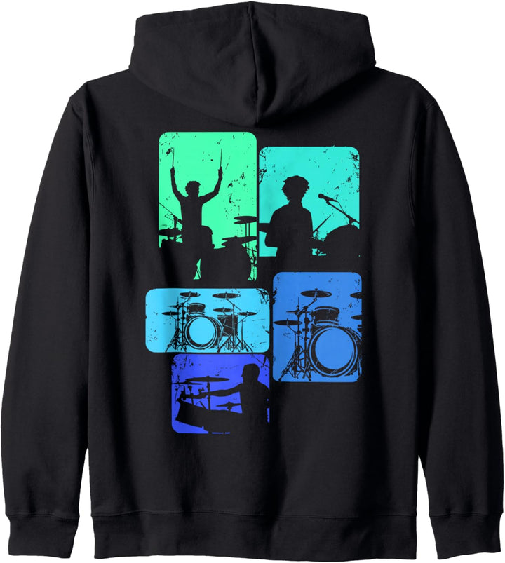 Schlagzeug Schlagzeuger Drummer Jungen Kinder Kapuzenjacke