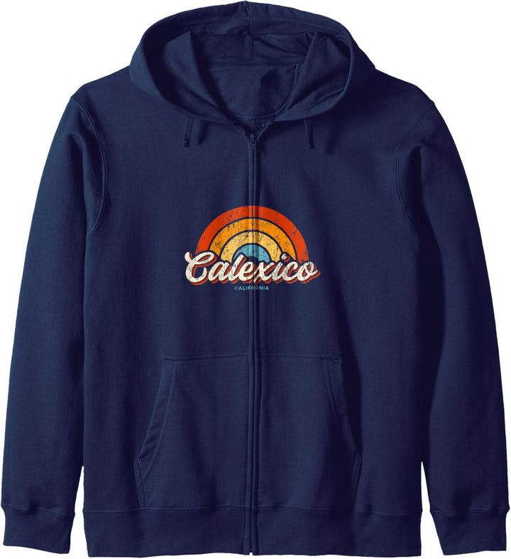 Calexico California CA Vintage Regenbogen Retro 70er Jahre Kapuzenjacke