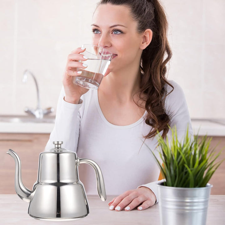 HEMOTON Kaffeetasse Edelstahl Teekanne mit Siebeinsatz Teekessel Wasserkocher Wasserkessel Induktion
