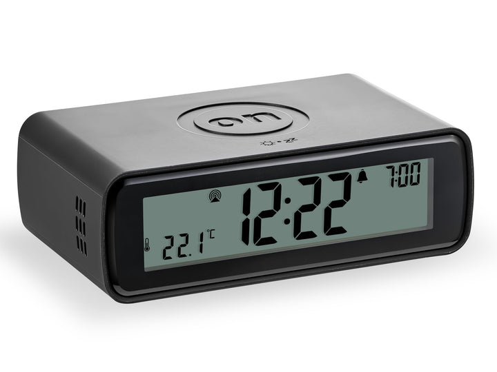 Atlanta Funkwecker digital LCD Flip Clock Licht Snooze Repetition Crescendo Alarm - 1874/7 (Schwarz)