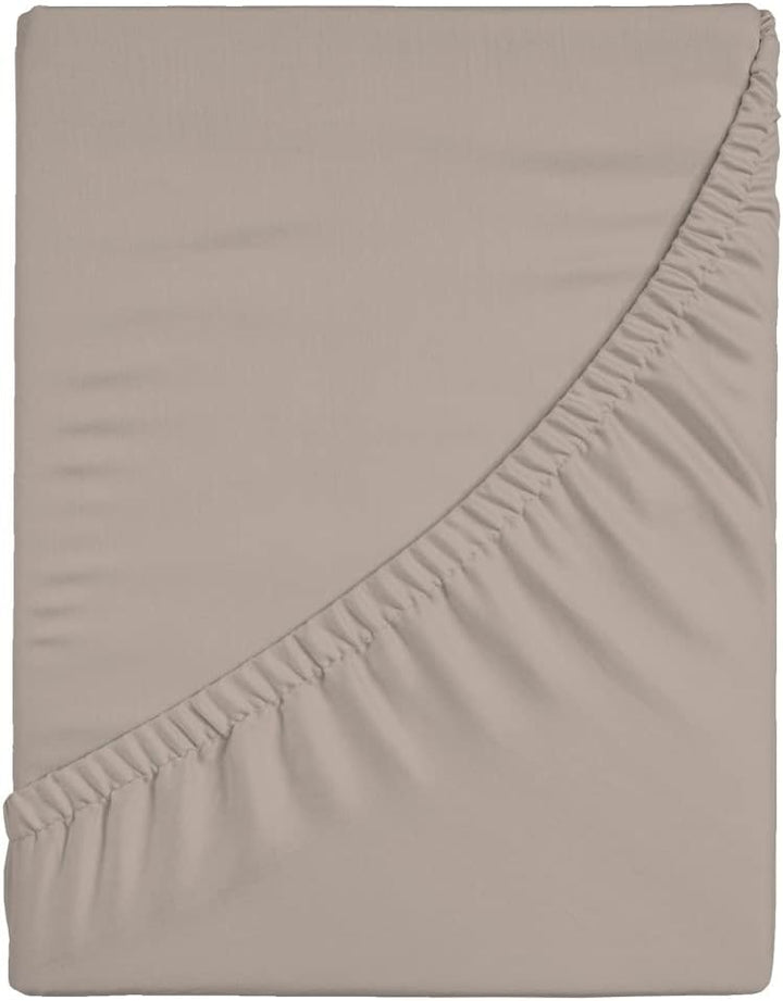 ESTELLA Spannbetttuch Natürlich Kiesel | 100x200 cm | Bio & GOTS Zertifiziert | passend für Matratze