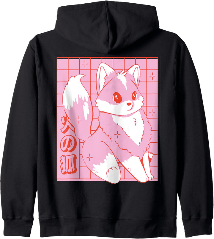 Kawaii Kitsune Fox Japanischer Anime Manga Kapuzenjacke