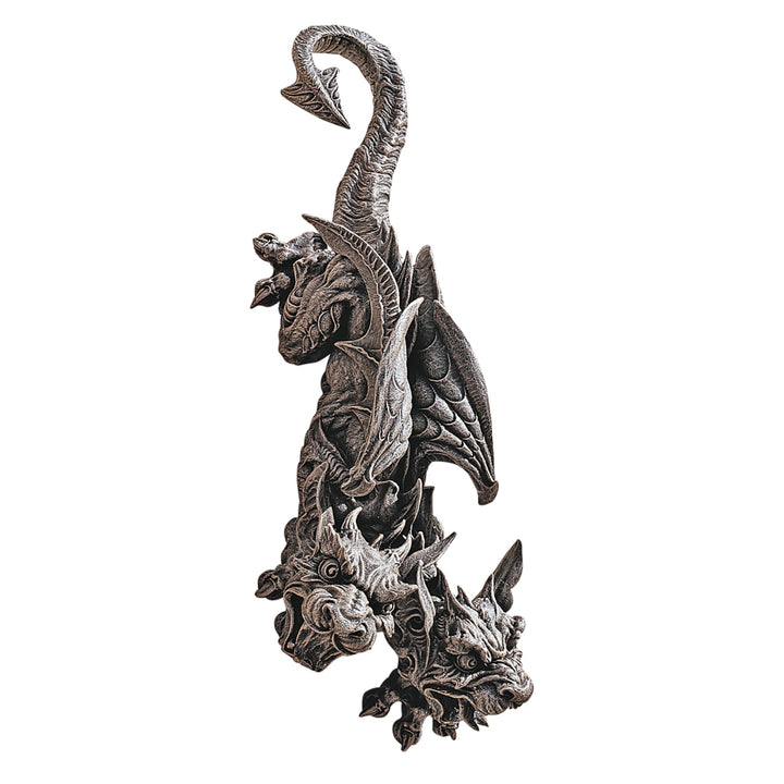 Design Toscano Hängender Drachen-Gargoyle mit Doppelkopf, Figur Single, Single