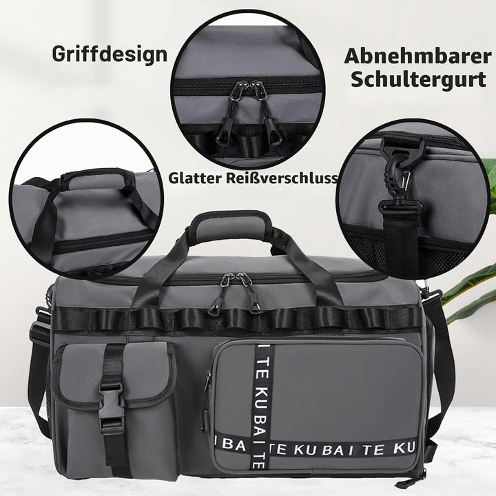 Reisetasche Damen Herren, 65L Wasserabweisende Sporttasche, Large Capacity Reise Tasche Gym Bag, mit