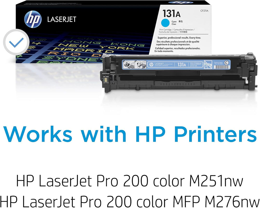 HP 131A (CF211A) Blau Original Toner für HP LaserJet Pro 200 Color M251n, MFP M276,cyan cyan Standar