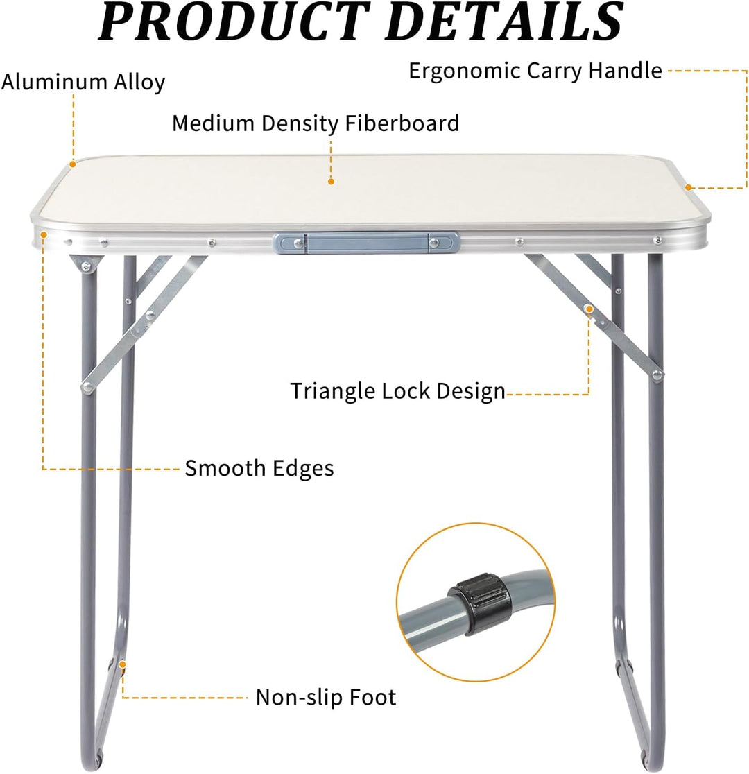 LEADZM Campingtisch,Klapptisch,70x50x60cm,Gartentisch,Multifunktionaler Tisch, Leicht zu reinigen, M