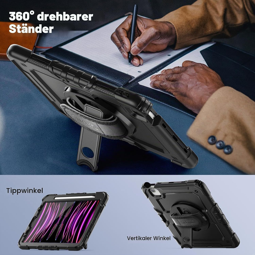 SEYMAC Hülle für iPad Pro 11 Zoll 2022/2021/2020/2018 (4./3./2./1.Generation), Stossfeste iPad Pro 1