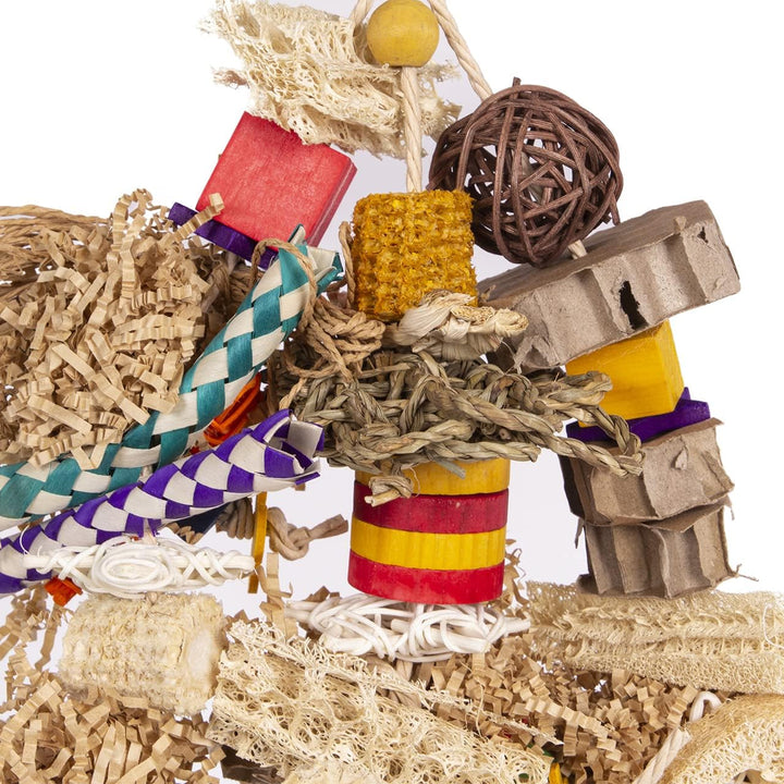 HappyBird | Shred Clutter | Happy Nature Schredderspielzeug - Sittich, kleine Papageien, Knabberspie