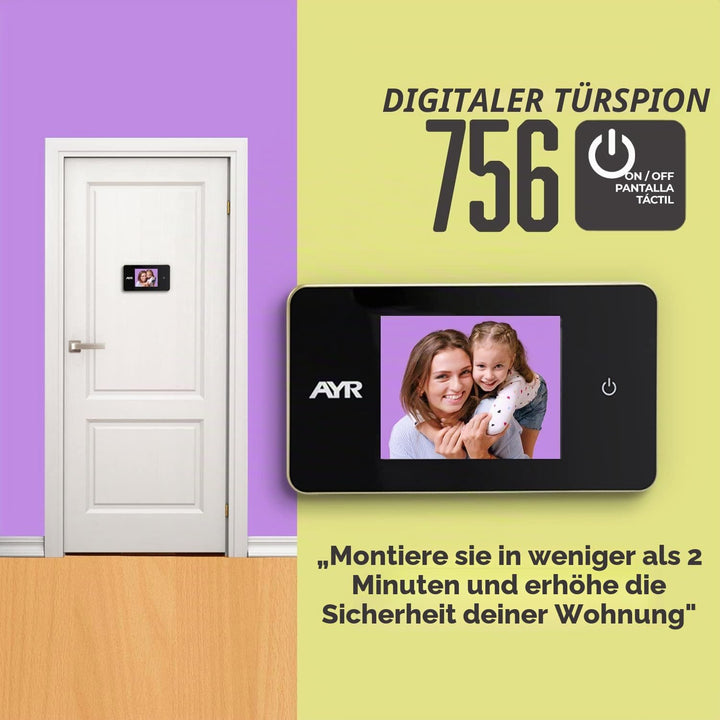 AYR 756 Digitaler Türspiegel, Messing