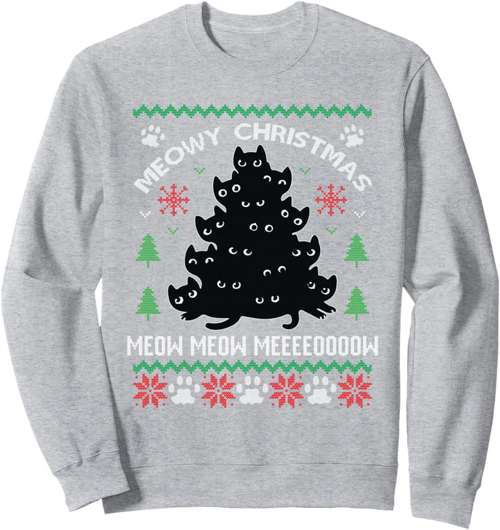 Katzen Weihnachten Meowy Katze Cat Ugly Christmas Sweater Sweatshirt