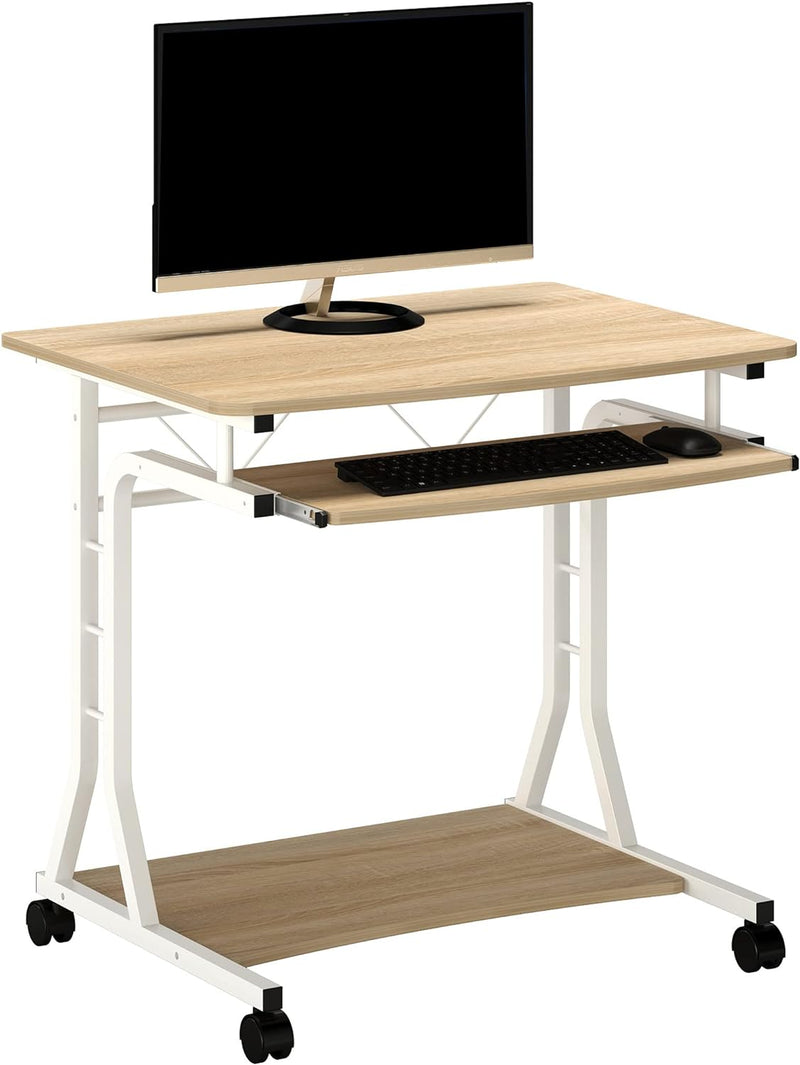 SixBros. Computerschreibtisch Eiche/Weiss - CT-3791AM/8418, Eiche/Weiss