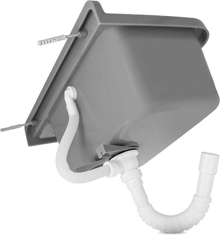 Utility Waschbecken Regal Garten Garage Outdoor Indoor 50 cm x 34 cm x 21 cm Spülbecken Grau | Wasch