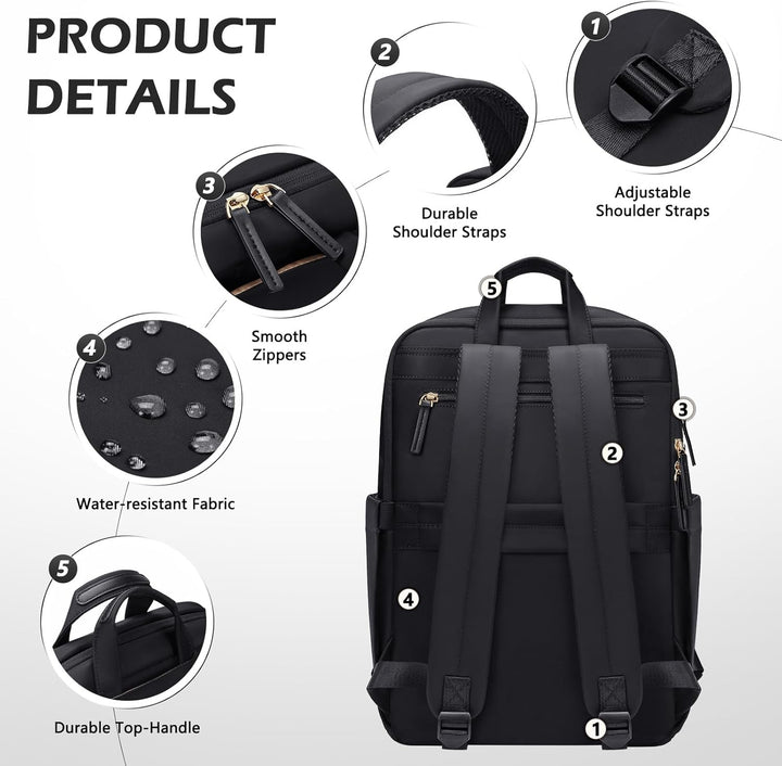 Laptop Rucksack Herren 16 Zoll Business Reiserucksack Handgepäck Rucksack Damen Bussiness Rucksack w