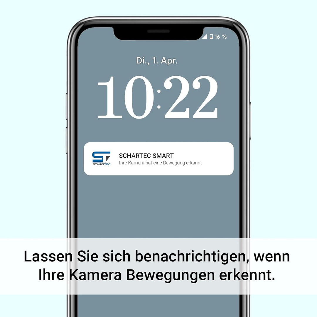 Schartec Smarte Video-Türklingel WLAN – 4MP Überwachungskamera Aussen, Akku 5200mAh, PIR & Personene