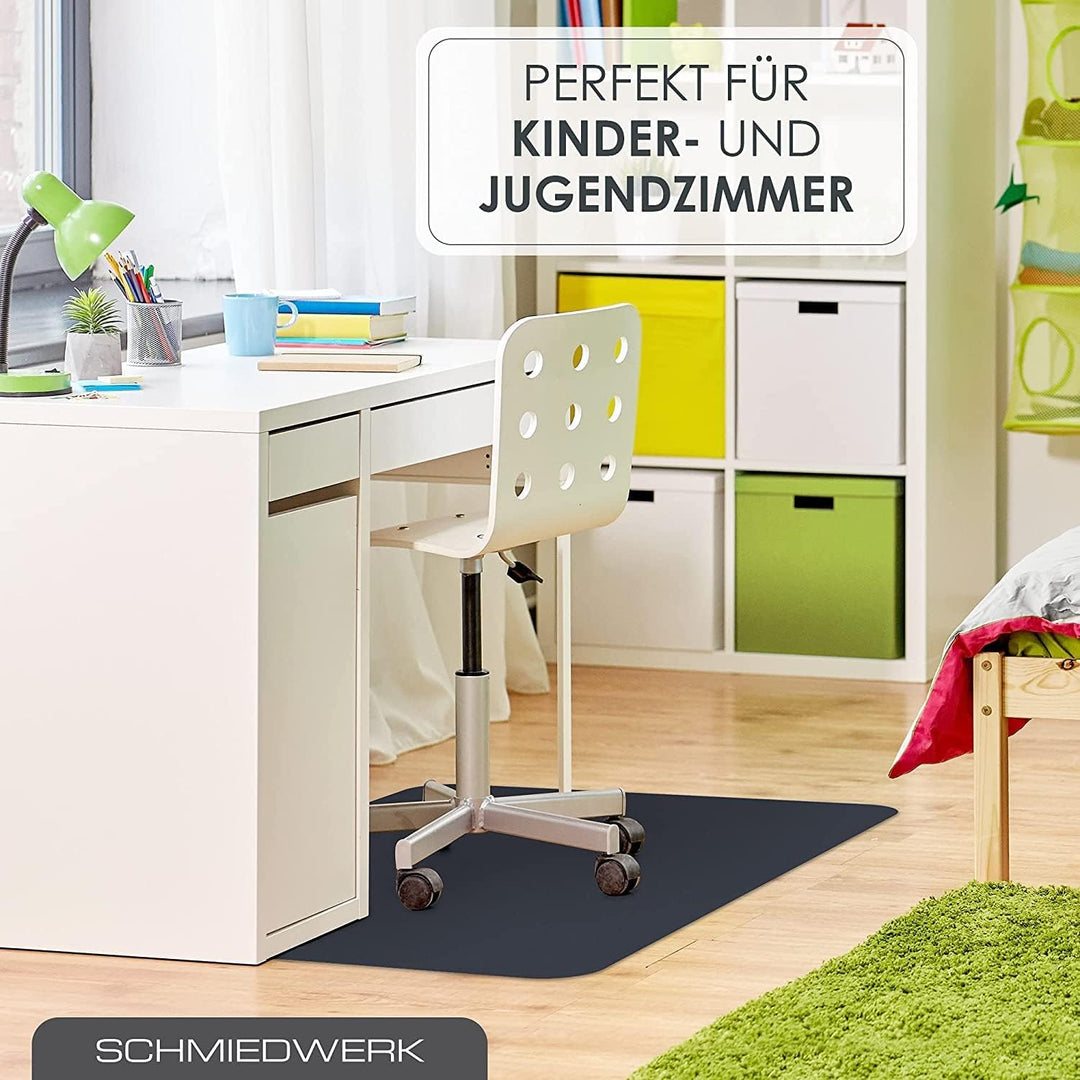 Bodenschutzmatte farbig | Bürostuhl Unterlage | Kratzfest | Made in Germany (Anthrazit, 100 x 120cm)