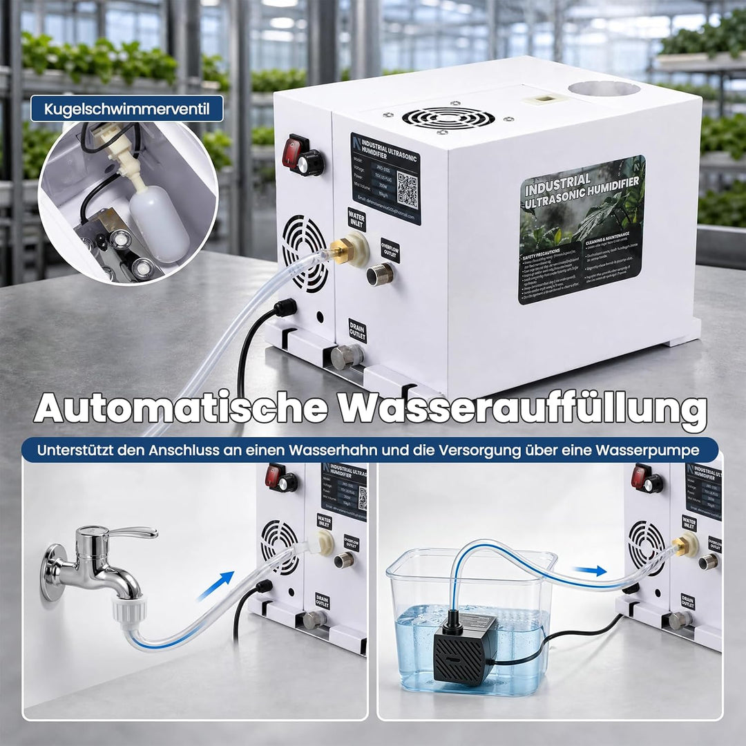 NEWTRY Industrie-Luftbefeuchter, 10 kg/h, automatische Befüllung