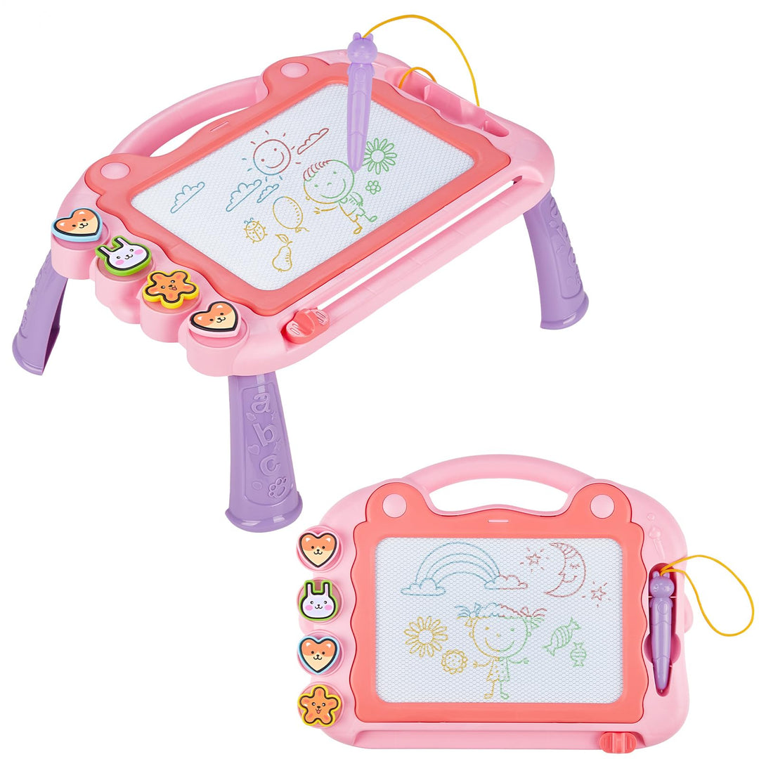 Magnetische Maltafel Zaubertafel,Magnetische Zaubertafeln Kinder mit 4 Form Stempel,Spielzeug zum Sc