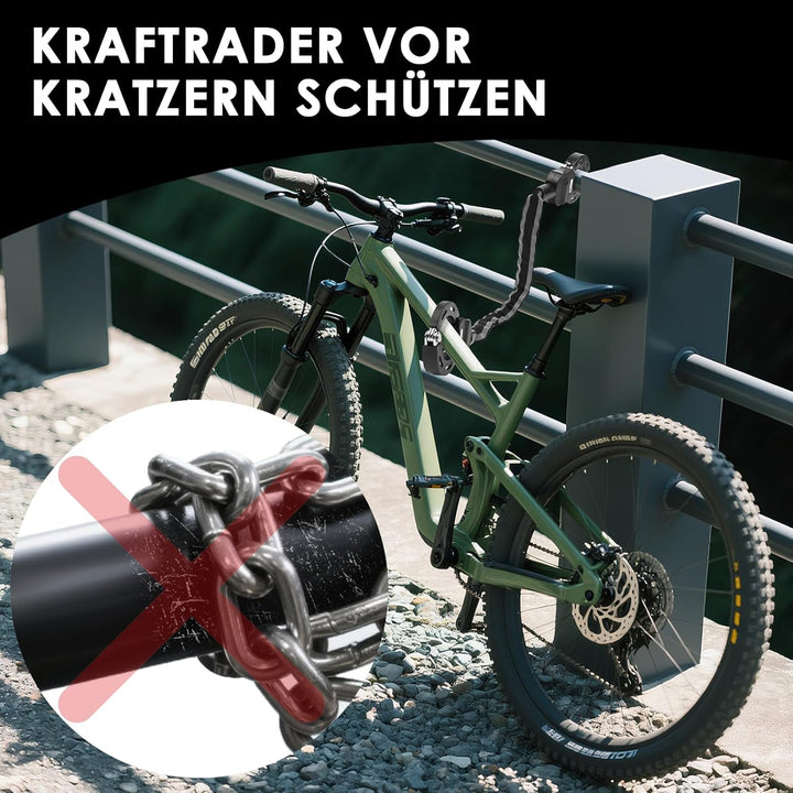 E Scooter Schloss, Schloss für E Scooter mit Schlüssel, Handschellenschloss mit Silikonschutz Gegen