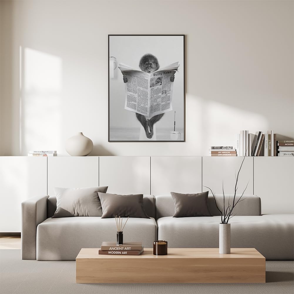 Hochlandrind Leinwand Bilder,Lustige Schwarz Weiss Tier Hochlandrind Kunst Bilder,Schwarz-Weiss hoch