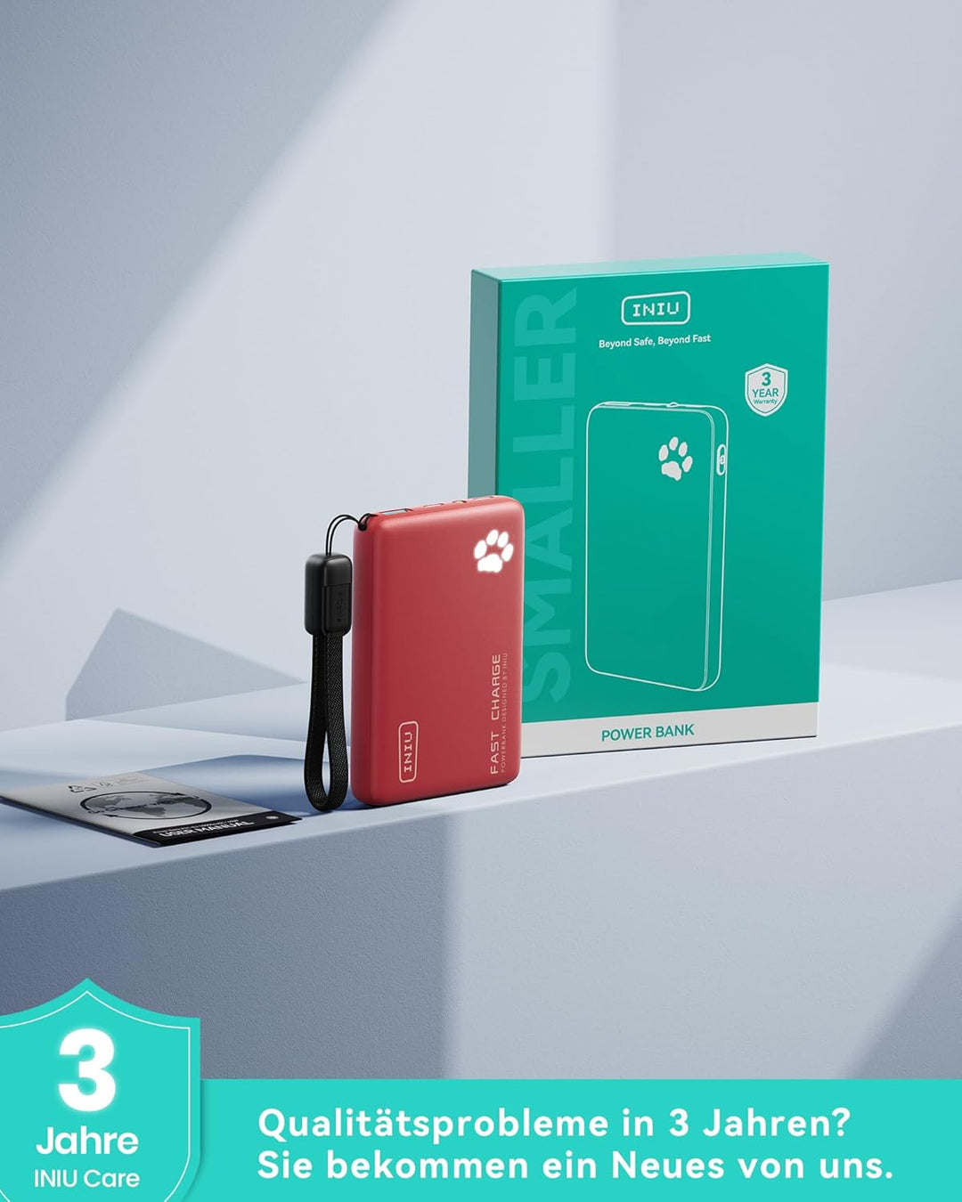 INIU Power Bank, 45W 10000mAh Powerbank Leichteste und Klein Aber Stark (USB C In & Out), PD3.0 Exte