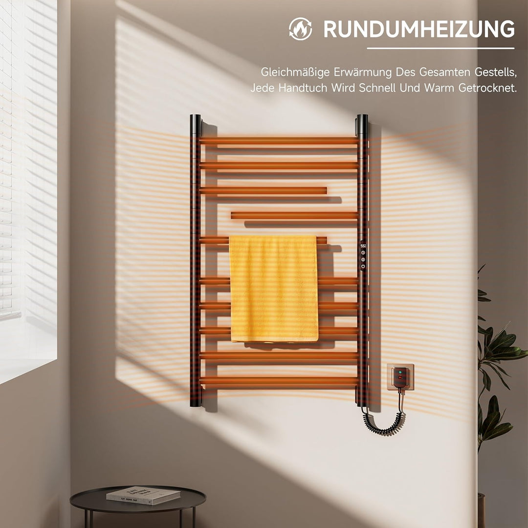Elektrischer Badheizkörper Handtuchhalter 520 x 850 mm,Elektrischer badheizkörper schwarz,Handtuchhe
