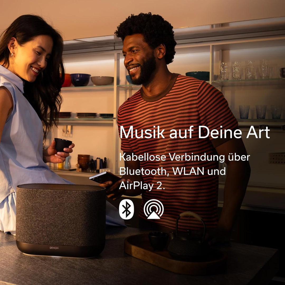 Denon Home 400 Smart Bluetooth Lautsprecher mit HEOS, Dolby Atmos Music, Musikbox Kabellos, Hi-Res A