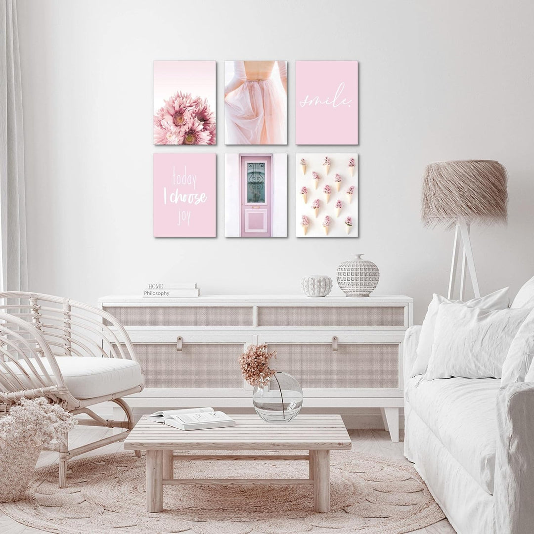 Novart Set Wandbilder - KEIN EXTRA RAMEN BENÖTIGT - Wohnzimmer Mädchen Teenager - Bilder Modern Fash
