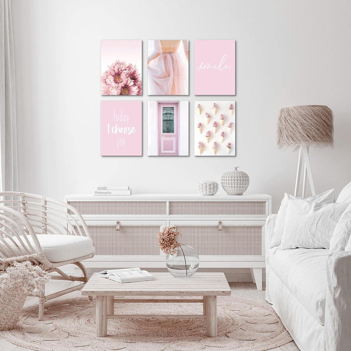 Novart Set Wandbilder - KEIN EXTRA RAMEN BENÖTIGT - Wohnzimmer Mädchen Teenager - Bilder Modern Fash