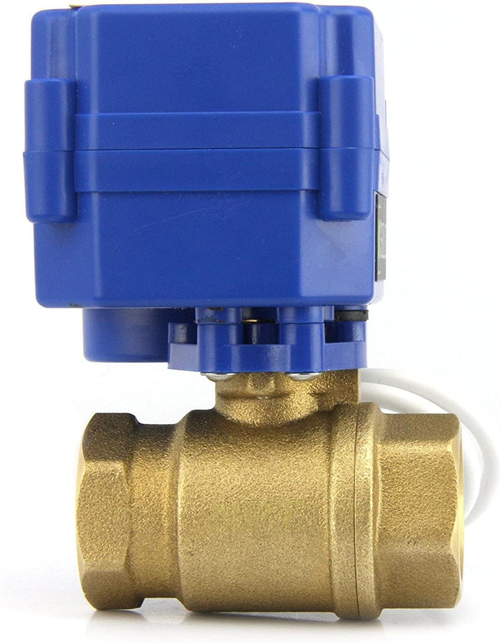 U.S. Solid 1" Motorkugelhahn Messing 2 Wege Elektrische Zonenventil, 9-24V AC/DC, 3 Drähte Messing 1