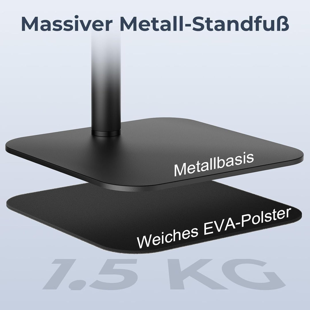 Tischhalterung Mikrofonständer Verstellbarer Montagearm mit 1/4"-3/8"-5/8" Mehrfachgewinde für Blue