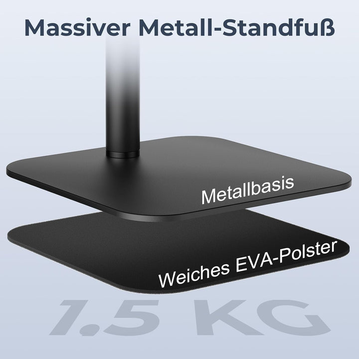 Tischhalterung Mikrofonständer Verstellbarer Montagearm mit 1/4"-3/8"-5/8" Mehrfachgewinde für Blue